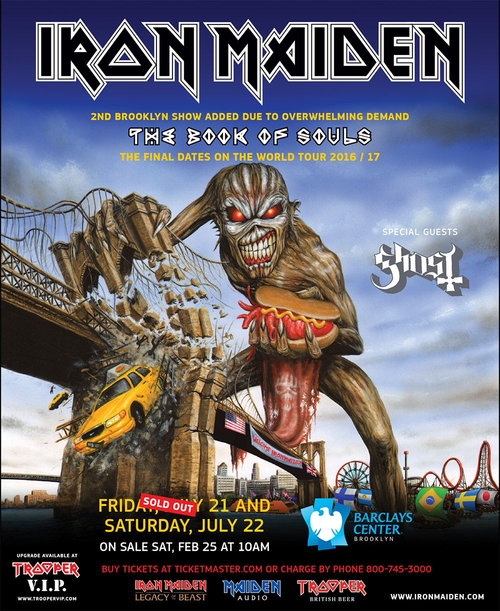 IRON MAIDEN ANNOUNCE THE LAST SHOW OF THEIR EPIC THE BOOK OF SOULS TOUR